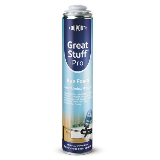 DOW GREAT STUFF PRO POLYURETHANE GUN FOAM FIXER SCREW TOP FOR GUN WINDOW AND DOOR 750ml 6001123