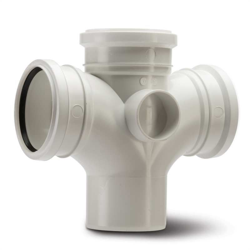 POLYPIPE DOUBLE BRANCH 110mm x 92.5deg SU420 SU420W WHITE