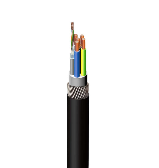 6mm² 5 Core CAT6A SWA EV Cable (Cut Length Sold By The Metre)