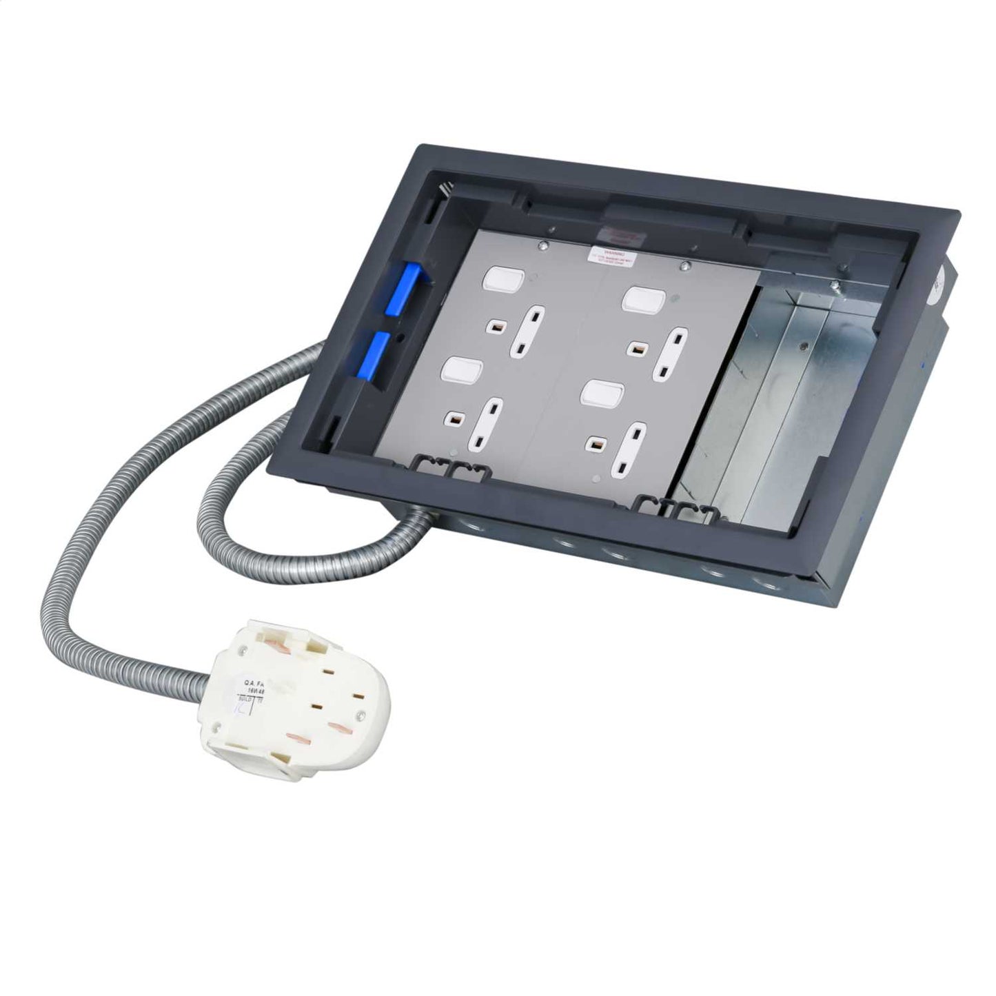 Electrak Legrand 3 Compartment Box with 5m 2P+E Tap-Off and 2 Twin Socket Plates