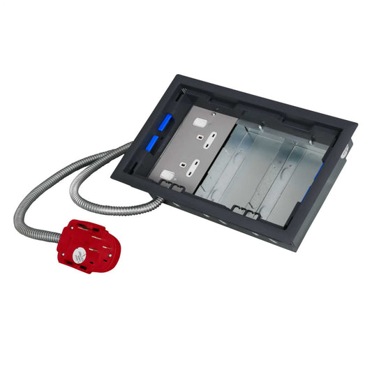 Electrak Legrand 3 Compartment Box with 5m 2P+E Tap-Off and Twin Socket Plates