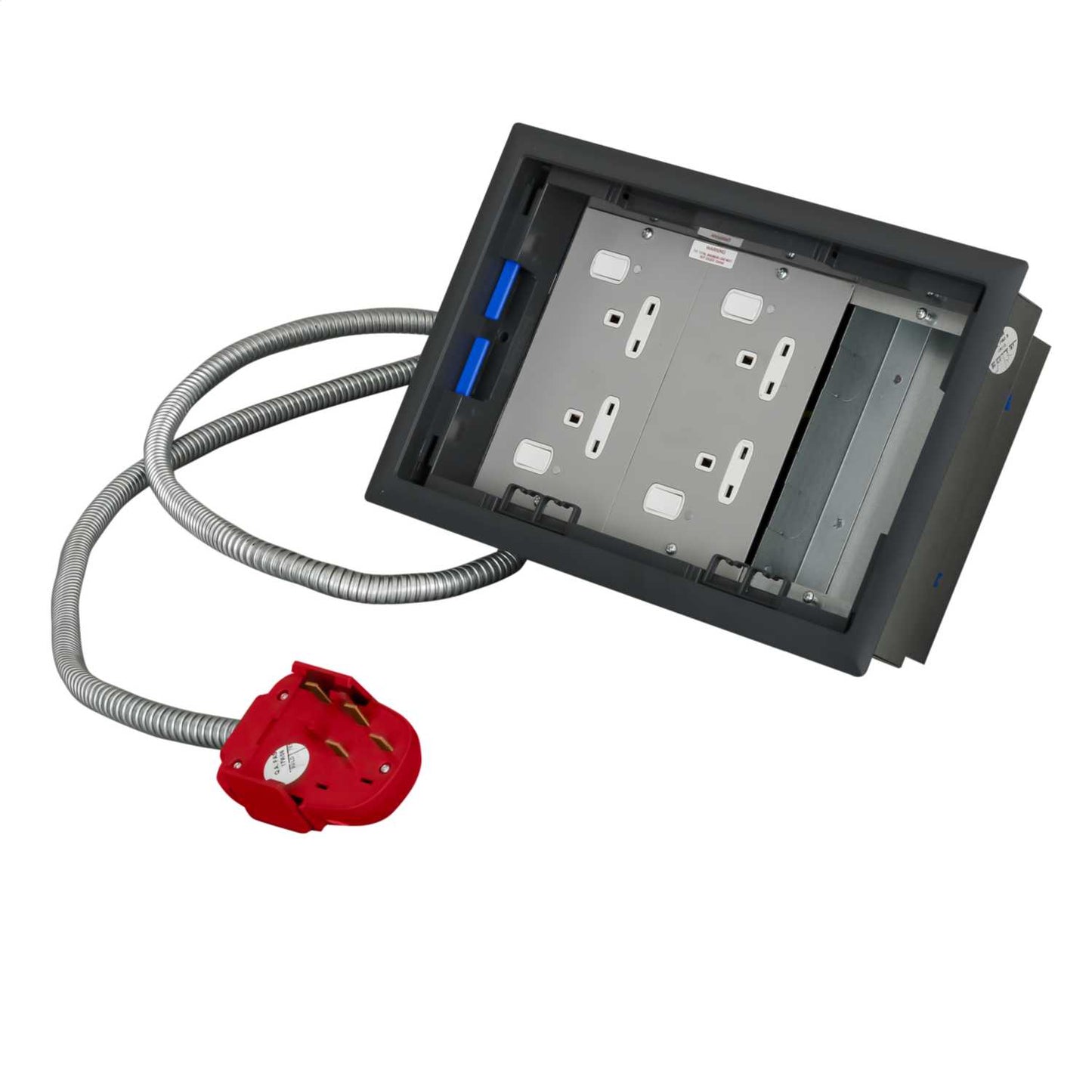 Electrak Legrand 3 Compartment Box with 2P+E Tap-Off and 2 Twin Socket Plates