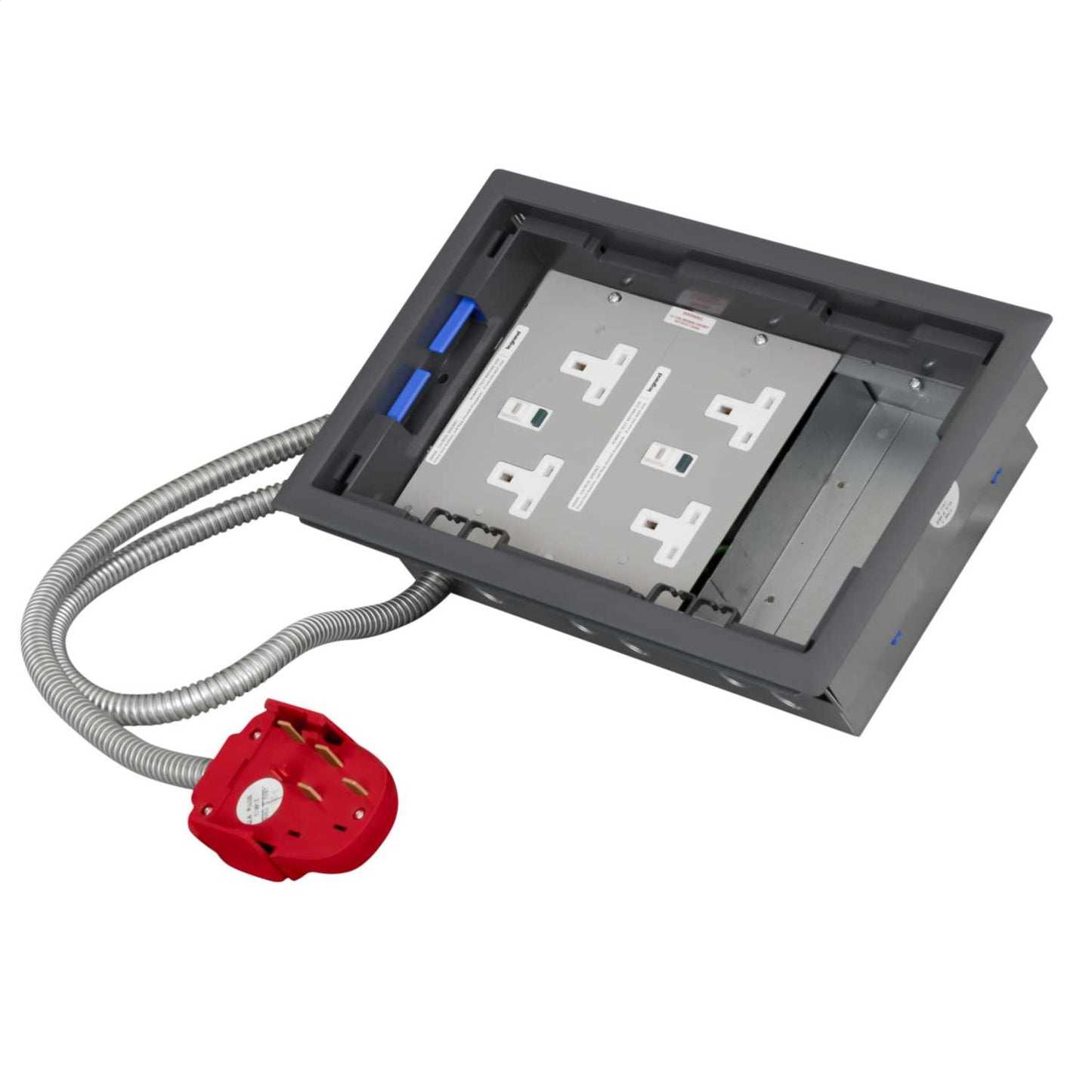Electrak Legrand 28 3 Compartment Box with 3m 2P+E Tap-Off and 2 Twin RCD Socket Plates