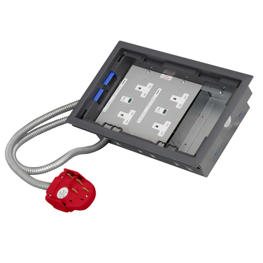 Electrak Legrand 3 Compartment Box with 5m 2P+E Tap-Off and 2 Twin RCD Socket Plates