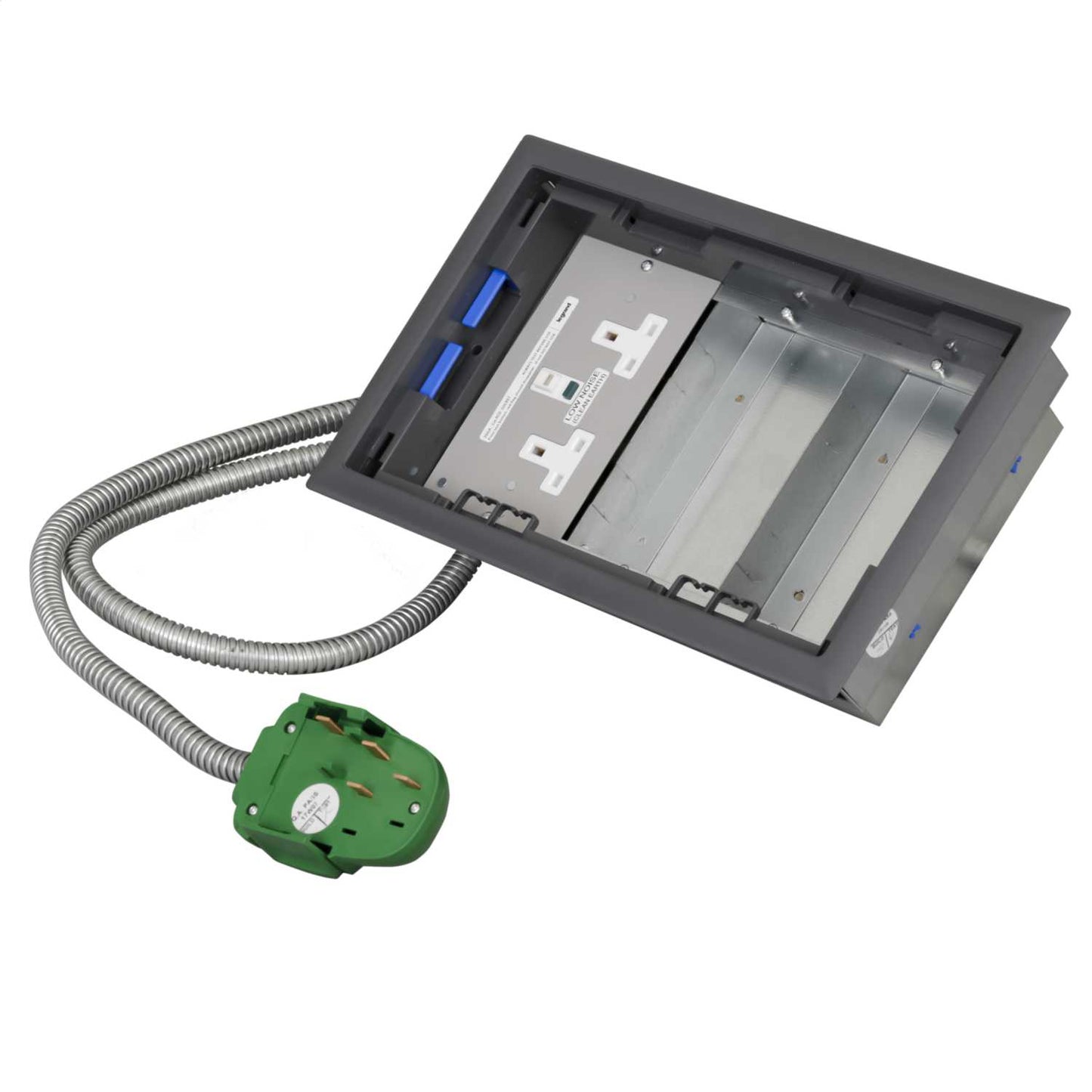 Electrak Legrand 3 Compartment Box with 3m 2P+E+CE Tap-Off and Twin RCD Socket Plate