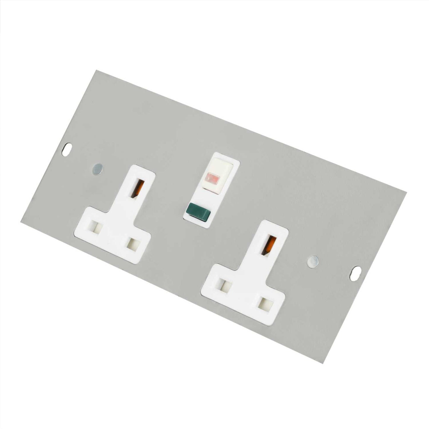 Electrak Legrand 75mm Plate c/w 2 Gang RCD Socket Outlet - Low Noise