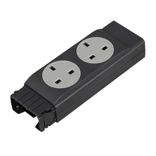 Electrak Legrand 2 Gang Rotatable Socket Module Standard Earth