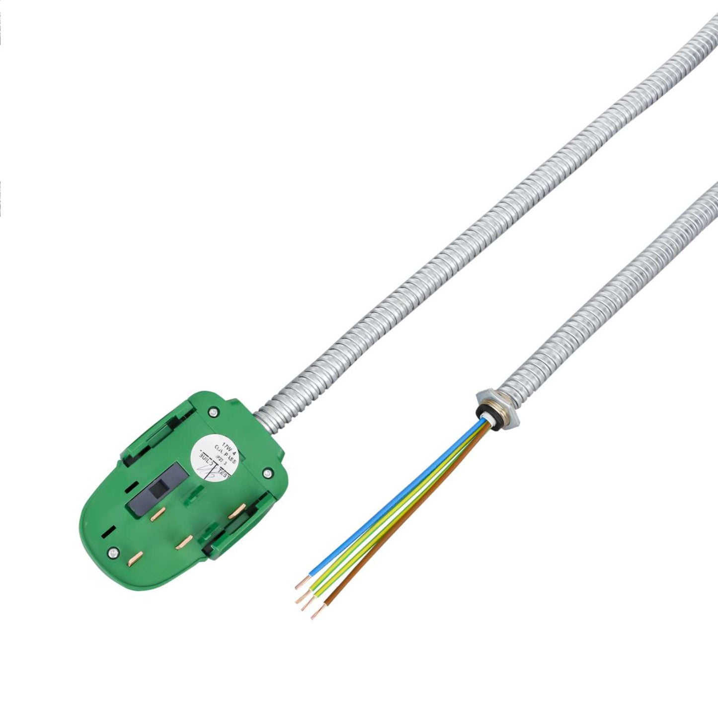 Electrak Legrand 13A 2P+E+CE 5m Fused Tap Off Unit Green