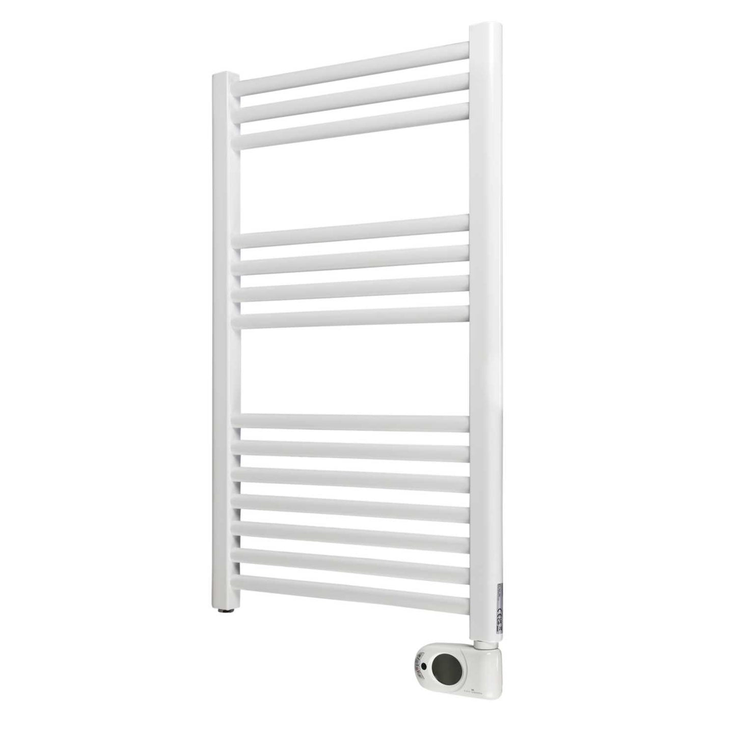 Elnur 300W Thermostatic Electric Towel Rail Ladder Style Straight White