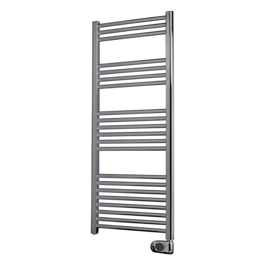 Elnur 500W Thermostatic Electric Towel Rail Ladder Style Straight Chrome