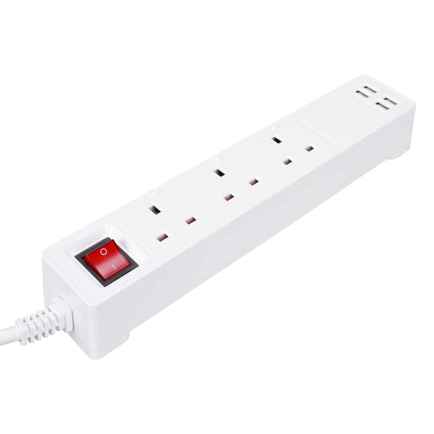 Enerj 13A 1.8m 3 Gang Switched Wi-Fi Extension Lead with 4 USB Outlets