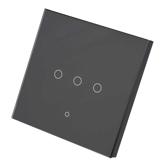 Enerj 3 Gang Wifi Smart Touch Switch Black