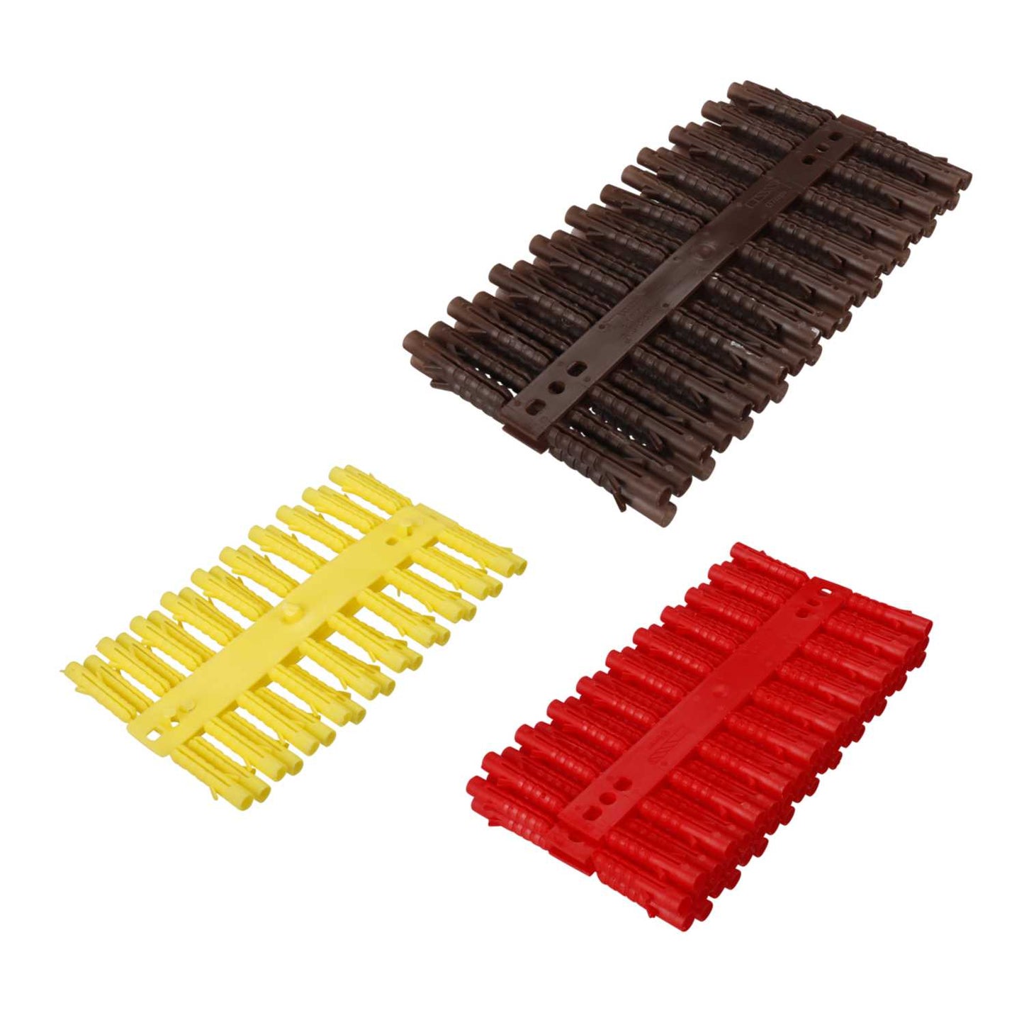 Fischer Wall Plug Plastic Red, Brown and Yellow (Pack of 200)