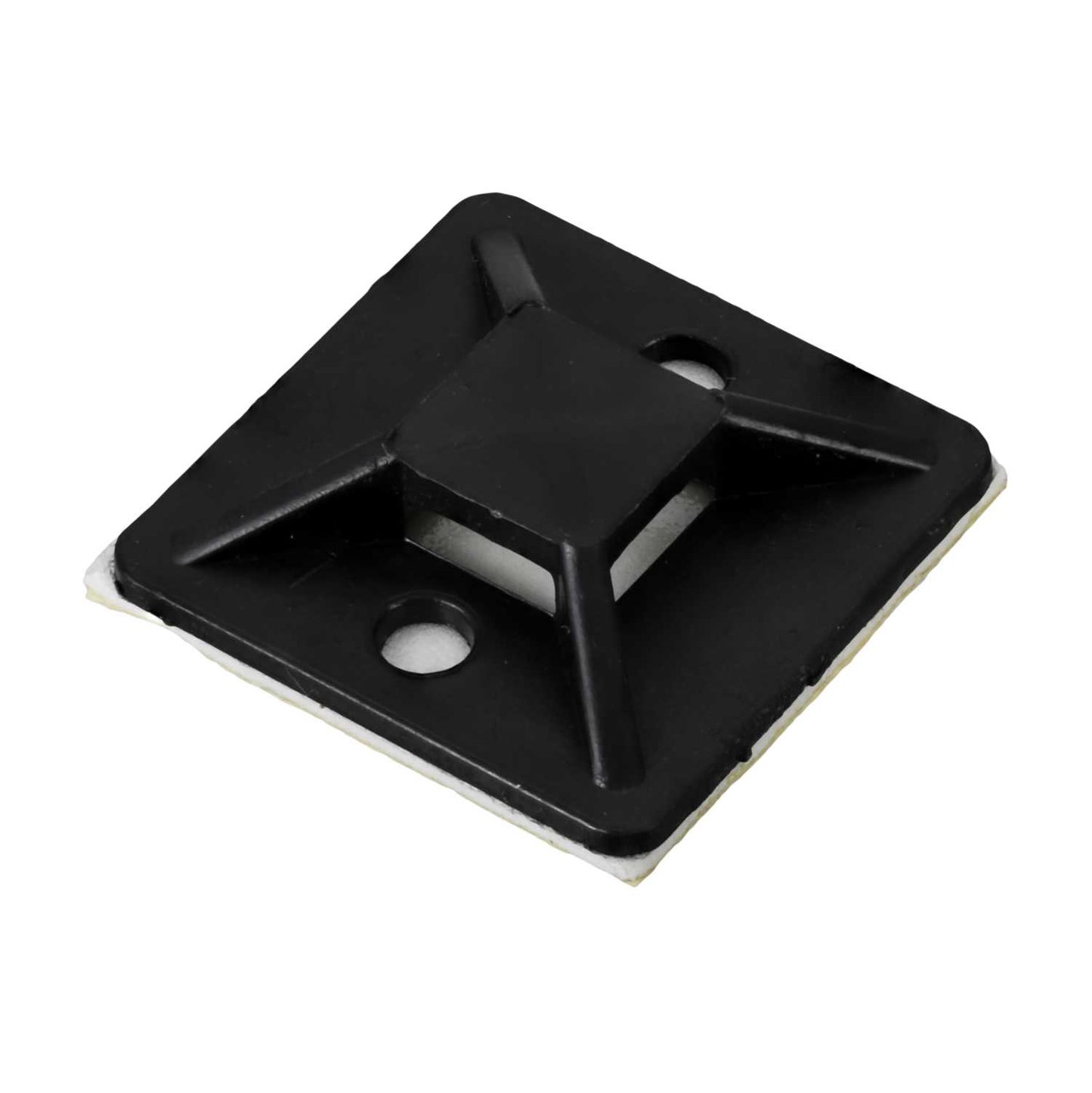 Engex 28mm x 28mm Cable Tie Base Black (Pack of 100)