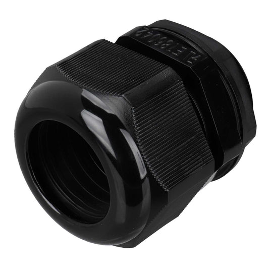 Engex 40mm IP68 Nylon Compression Gland with Locknut Black (Pack of 10)
