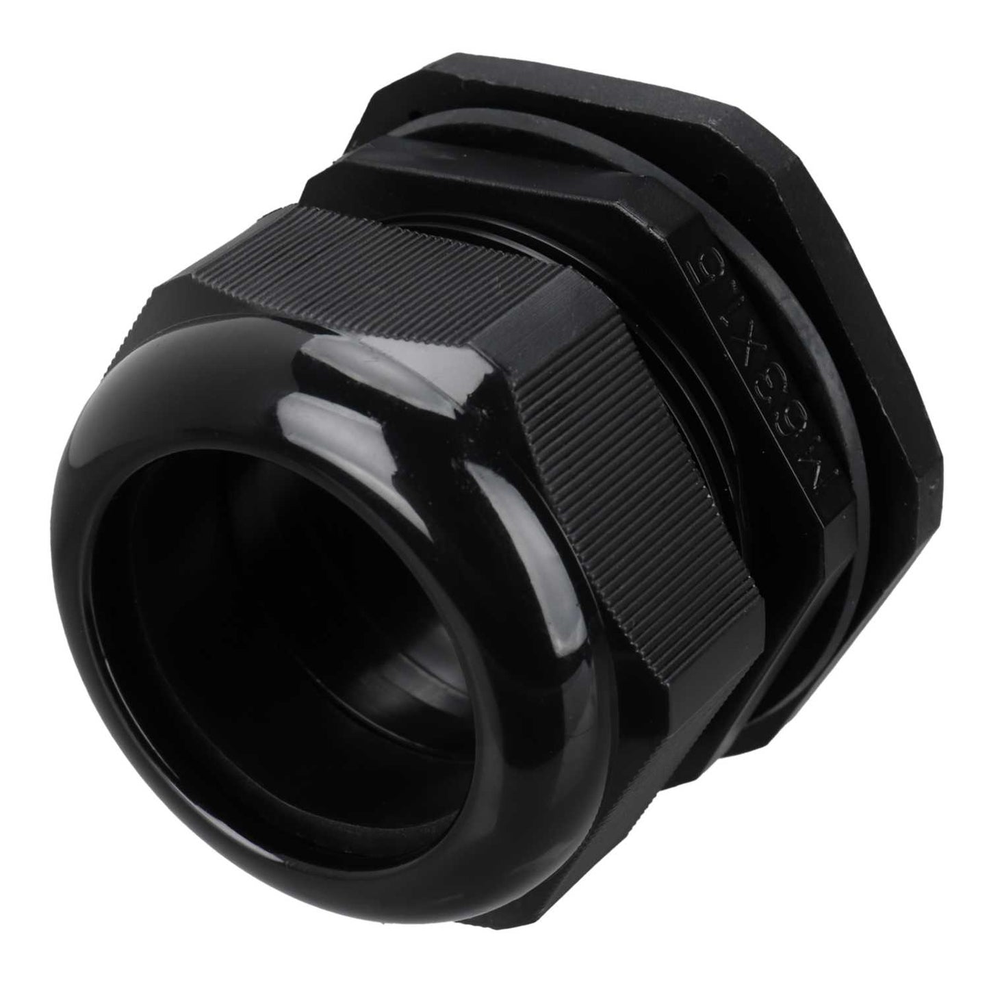 Engex 63mm IP68 Nylon Compression Gland with Locknut Black (Pack of 10)