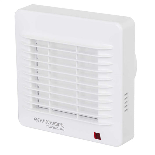 Envirovent 100mm 4" Classic Fan with Humidistat and Pullcord