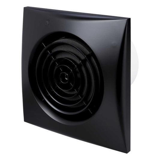 Envirovent Silent 100 100mm 4" Fan with Timer and Humidistat Black