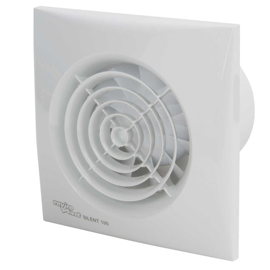 Envirovent Silent 100 100mm 4" Selv Fan with Pullcord and Timer
