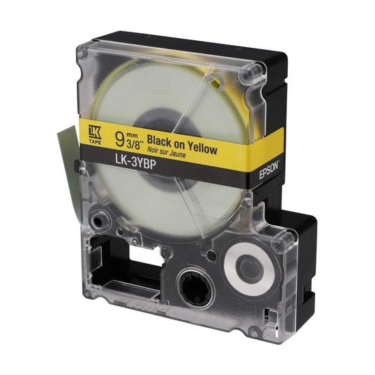 Epson LabelWorks 9mm x 9m Cartridge Black on Yellow