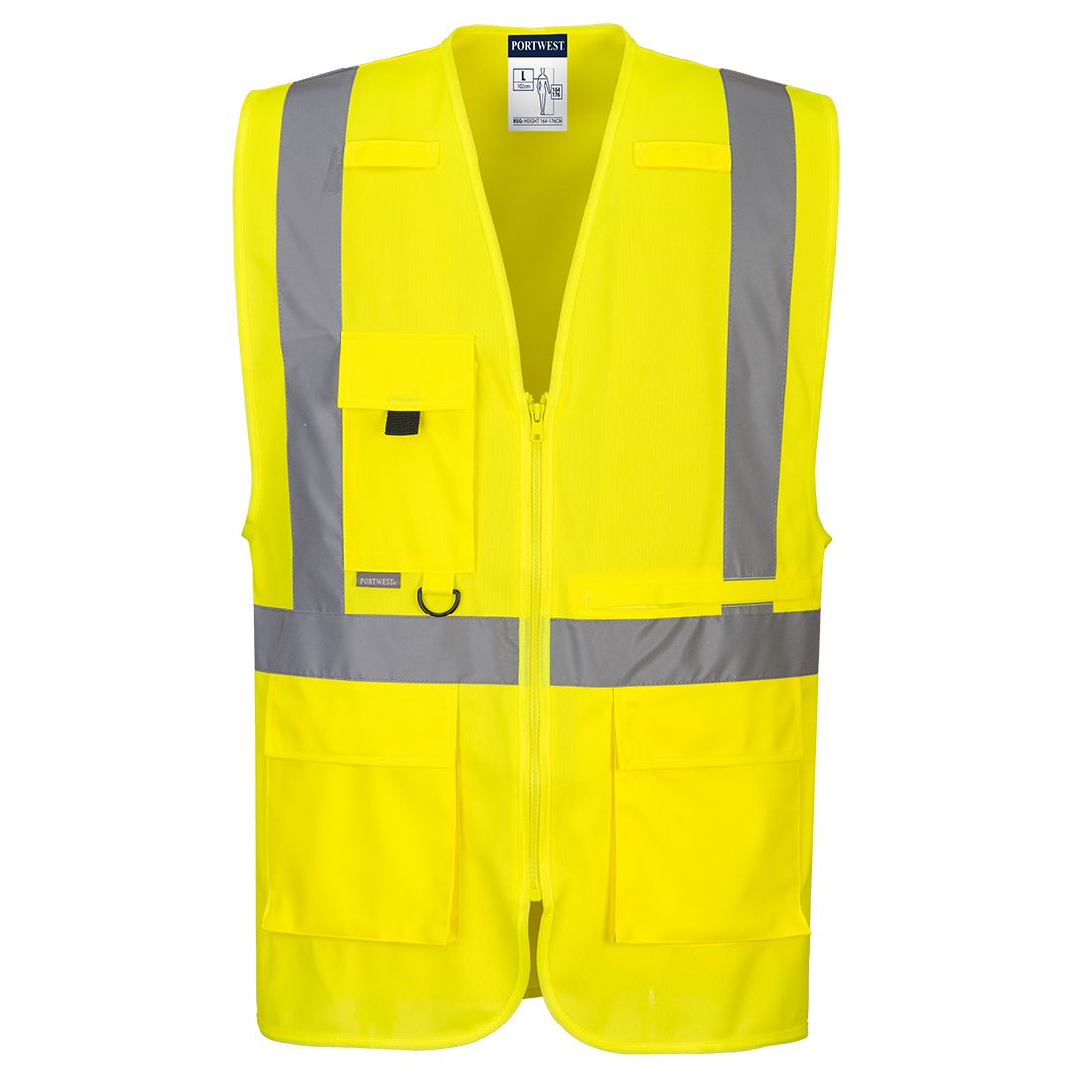 Hi-Vis Tablet Pocket Executive Vest , 4XL, R, Yellow