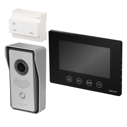 ESP Aperta Colour Video Door Entry System with Black Monitor