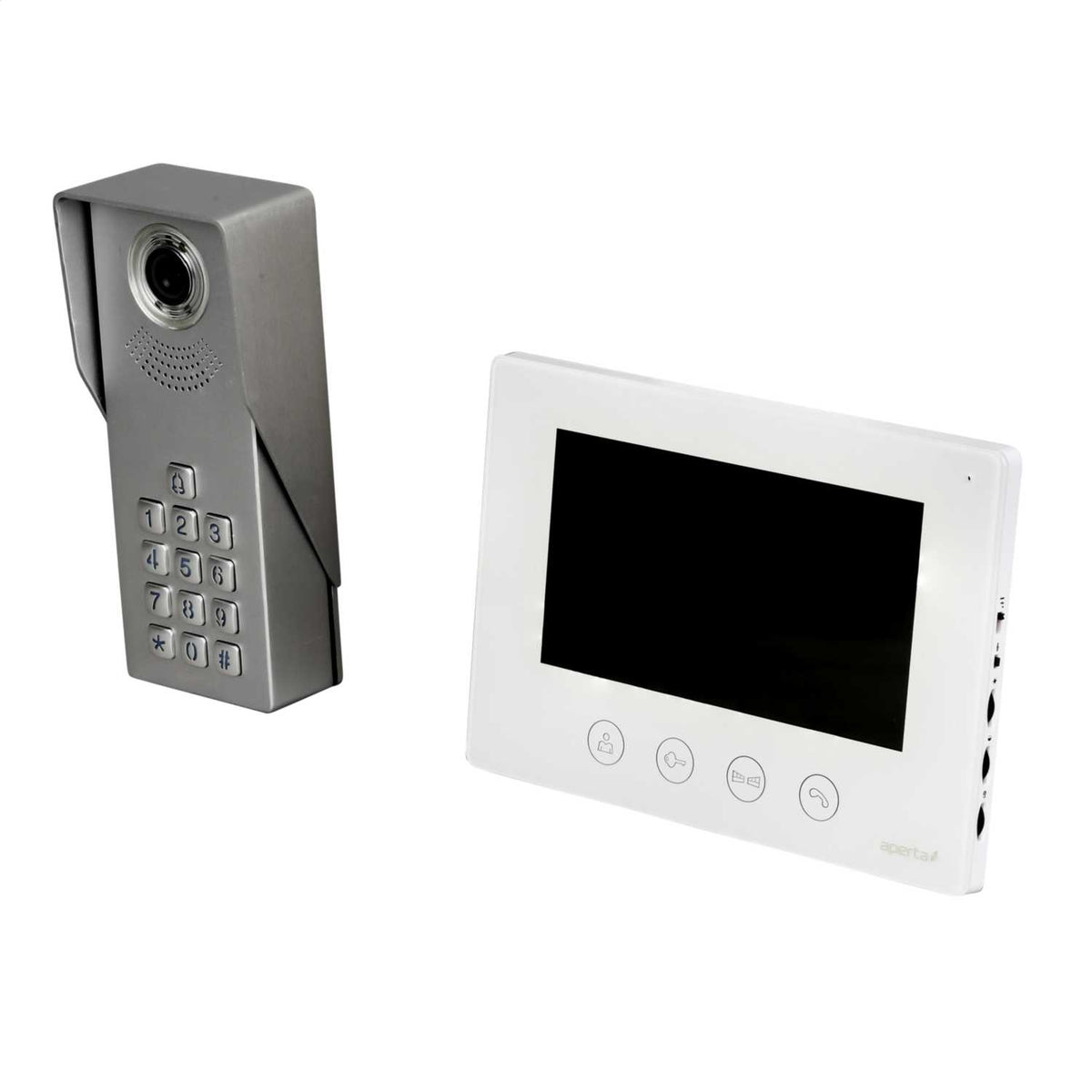 ESP Aperta Colour Video Door Entry System with Keypad and White Monitor