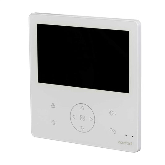 ESP Aperta Colour Video Door Entry Monitor White with Record Facility