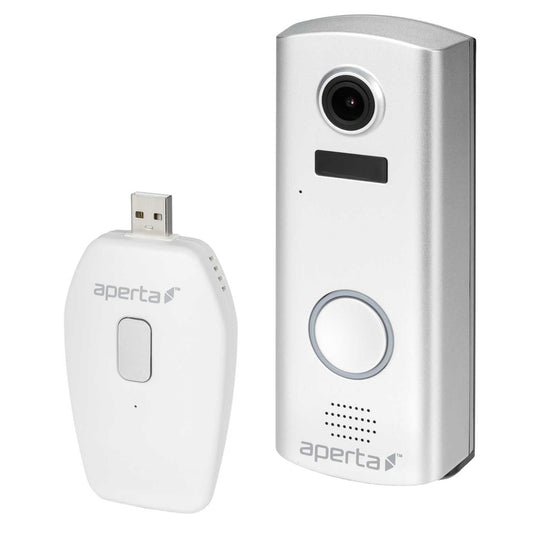 ESP Battery Powered Wi-Fi Video Door Station with Record Function Silver