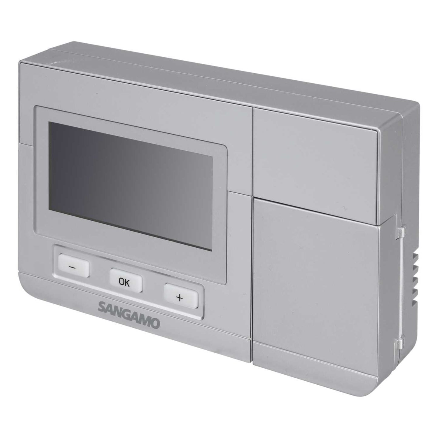 Sangamo Wireless Programmable Thermostat with Digital Display Silver