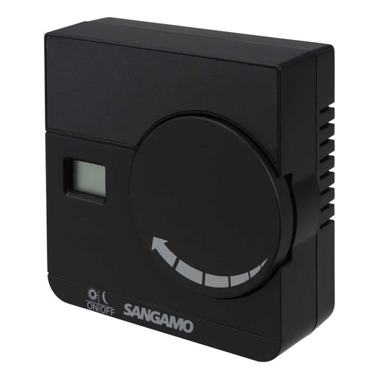 Sangamo Wireless Electronic Digital Thermostat Black