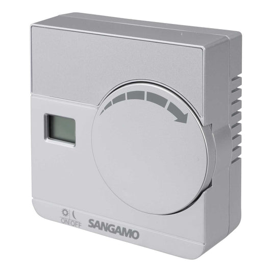 Sangamo Wireless Electronic Digital Thermostat Silver