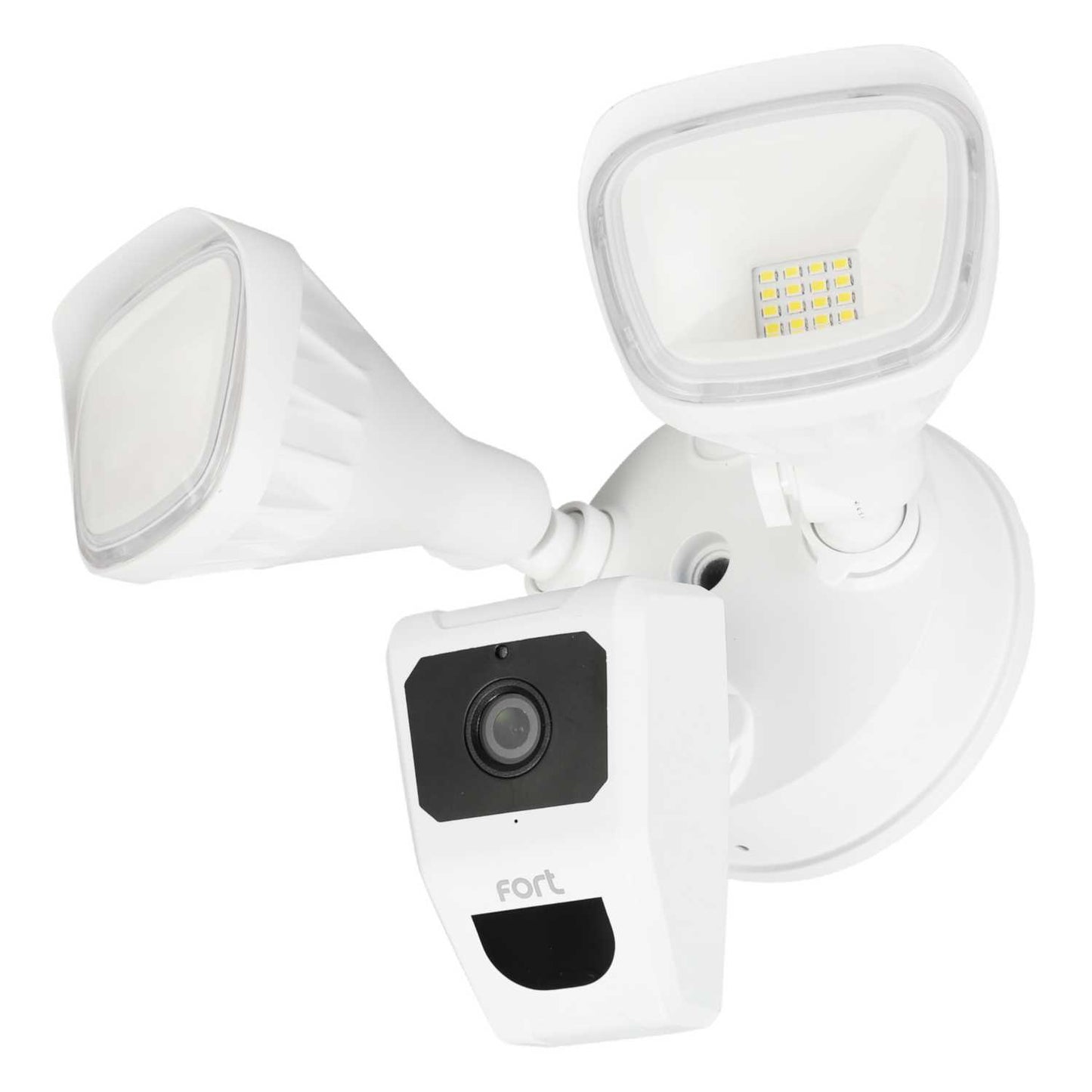 Wi-Fi Smart Security Camera with Twin LED Lights White