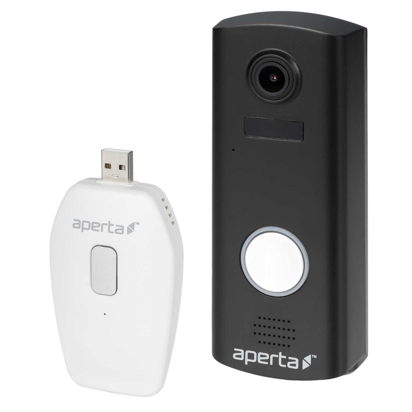 ESP Battery Powered Wi-Fi Video Door Station with Record Function Black