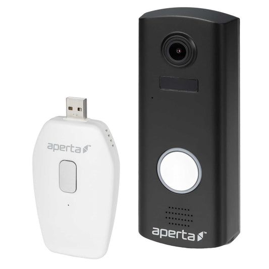 ESP Battery Powered Wi-Fi Video Door Station with Record Function Black