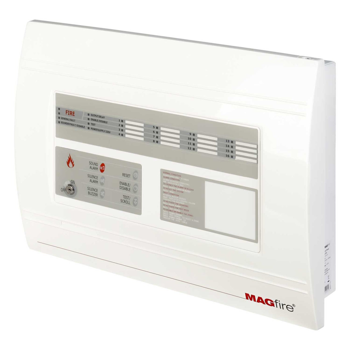 Magfire 8 Zone Fire Panel Expandable to 16 Zones