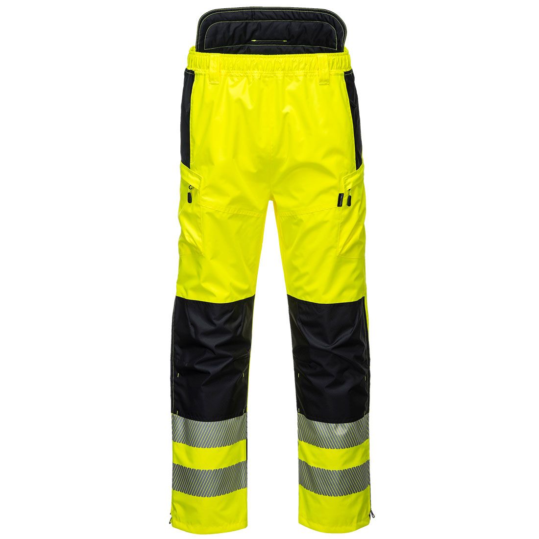 PW3 Hi-Vis Extreme Rain Trousers, L, R, Yellow/Black