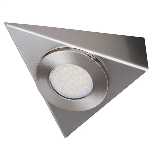Eterna 1.7W LED Triangle Cabinet Light Brushed Nickel 3000K
