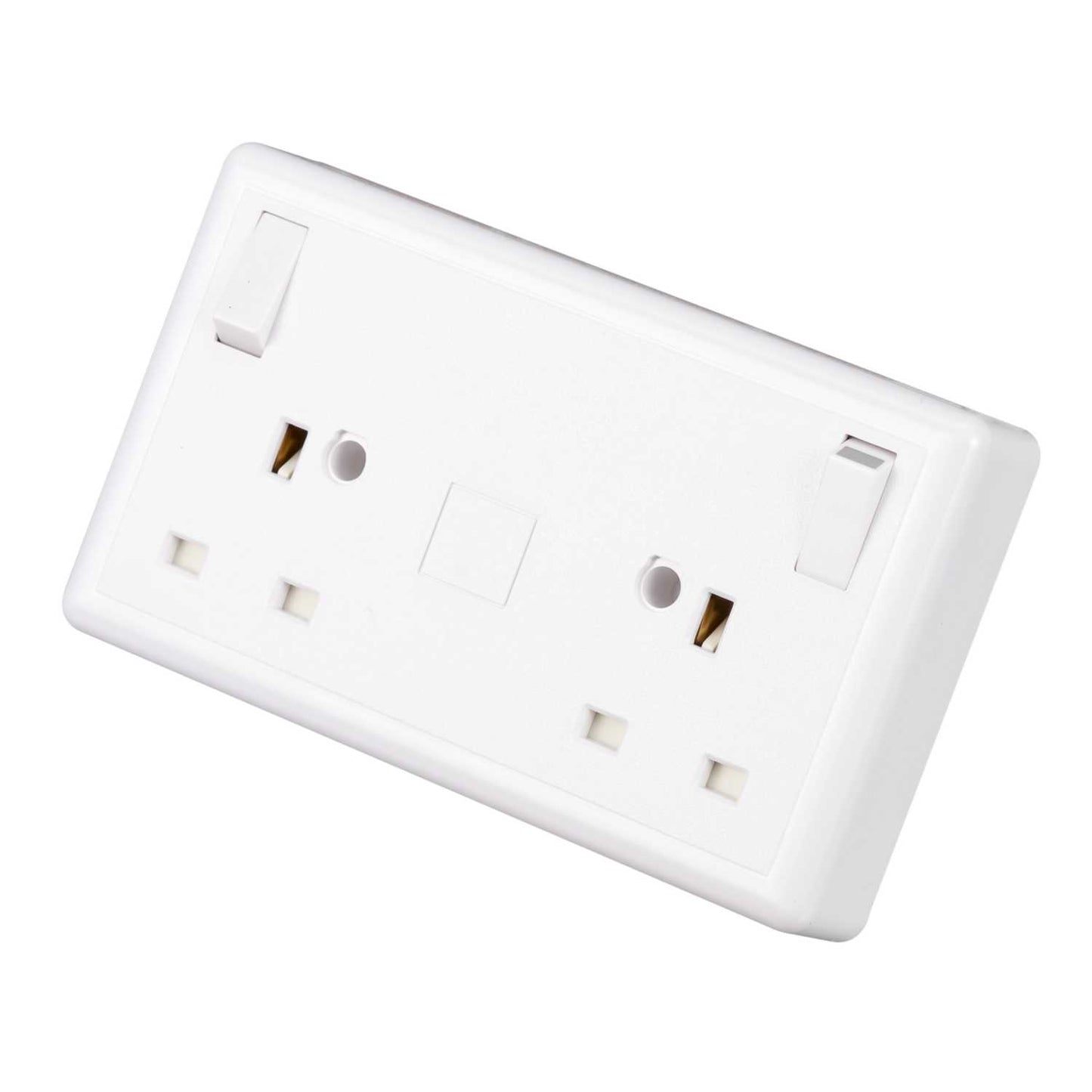 Eterna 13A 1 to 2 Gang Switched Converter Socket White