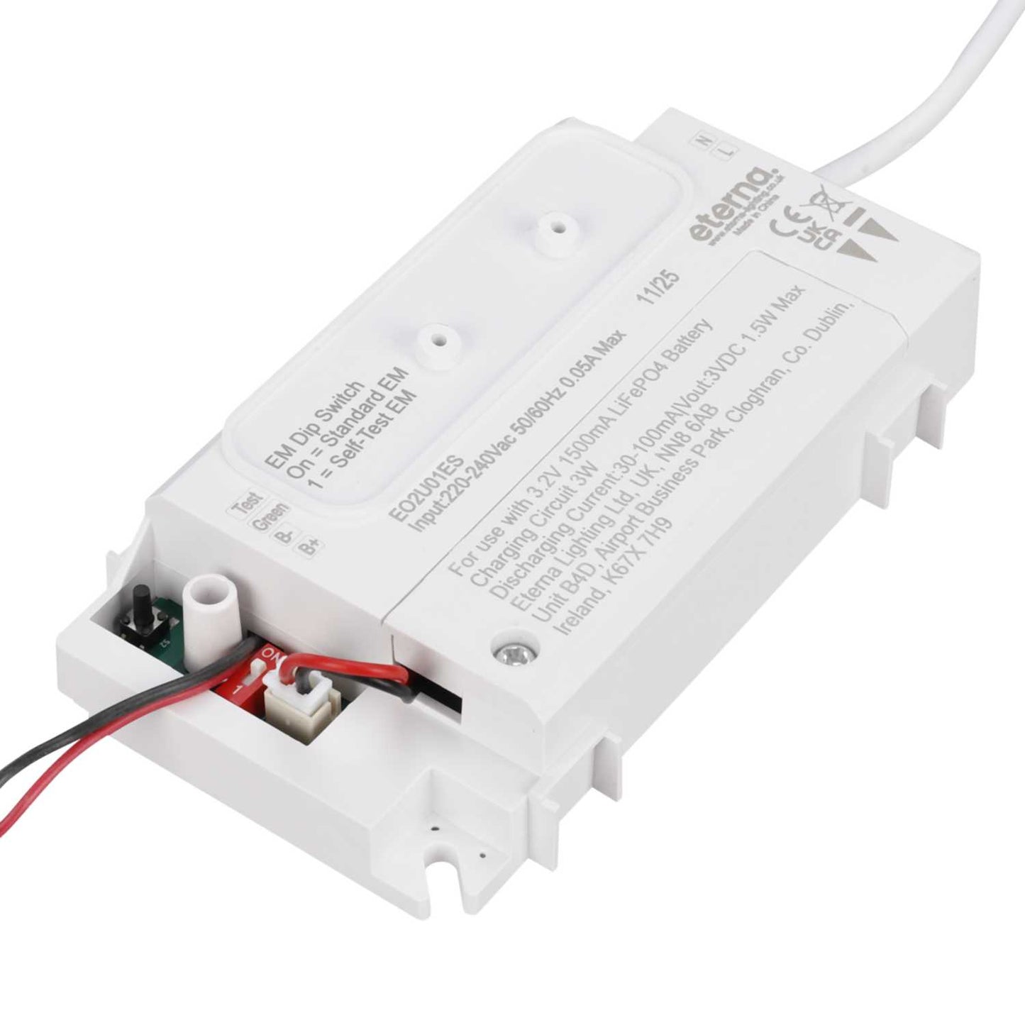 Eterna PlugPack 3W Standard and Self-Test Switchable Emergency Module