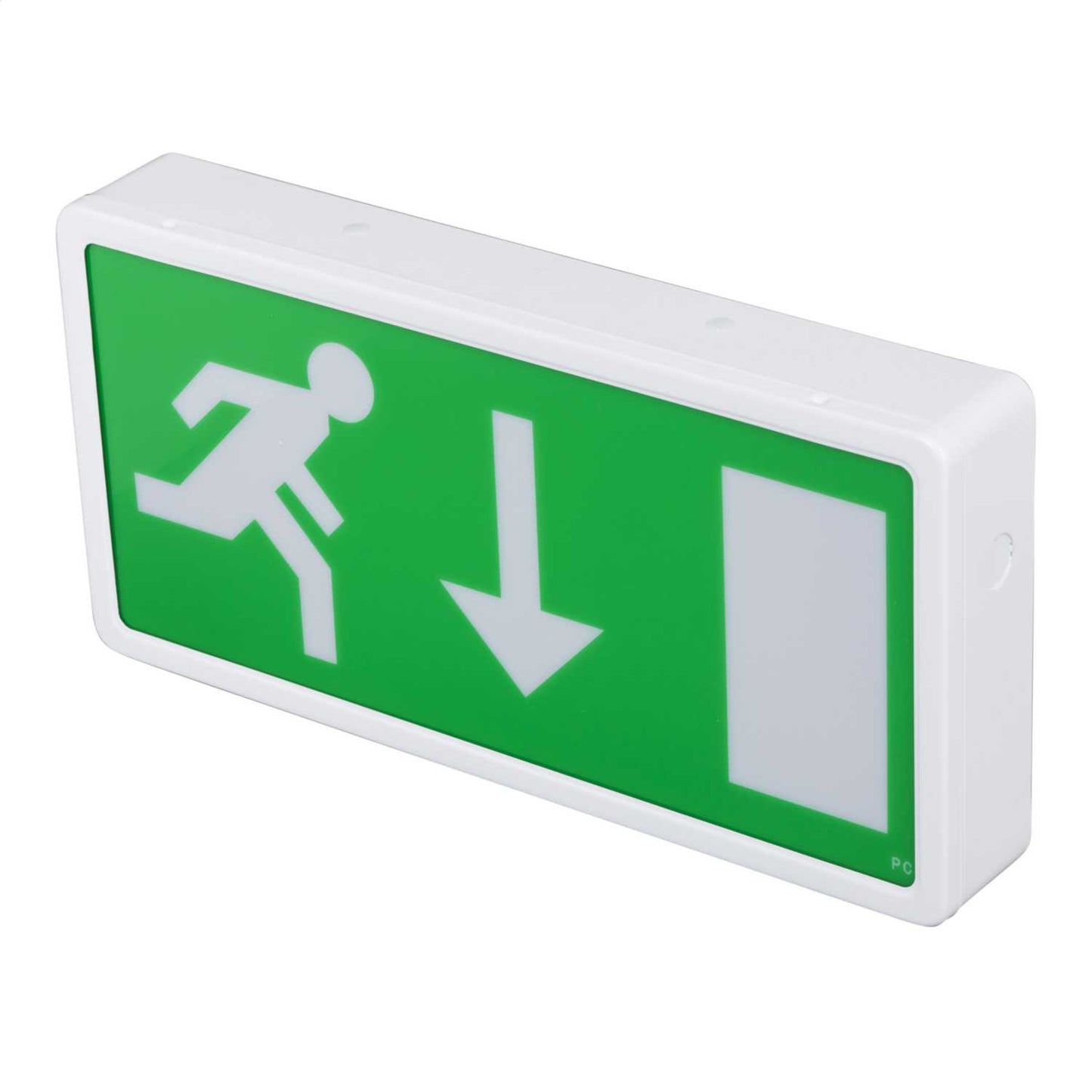 Eterna 4W LED Maintained Emergency Exit Box Sign with Down Arrow Legend
