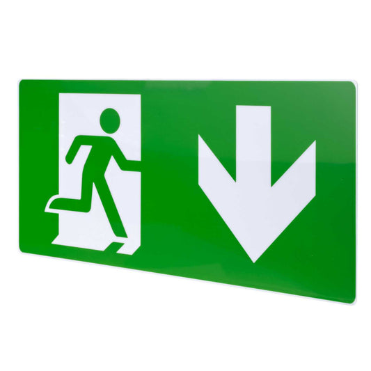 Eterna ISO 7010 Down Arrow Legend for Exit Box