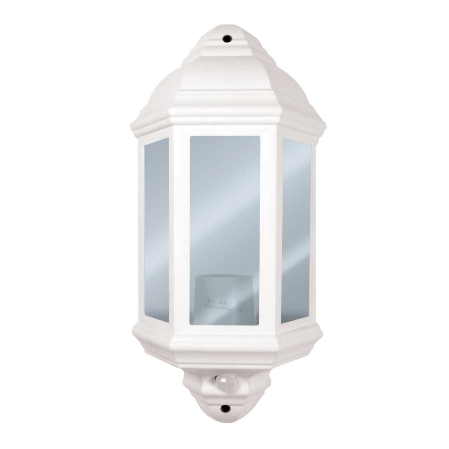 Eterna 60W Half Lantern with PIR White