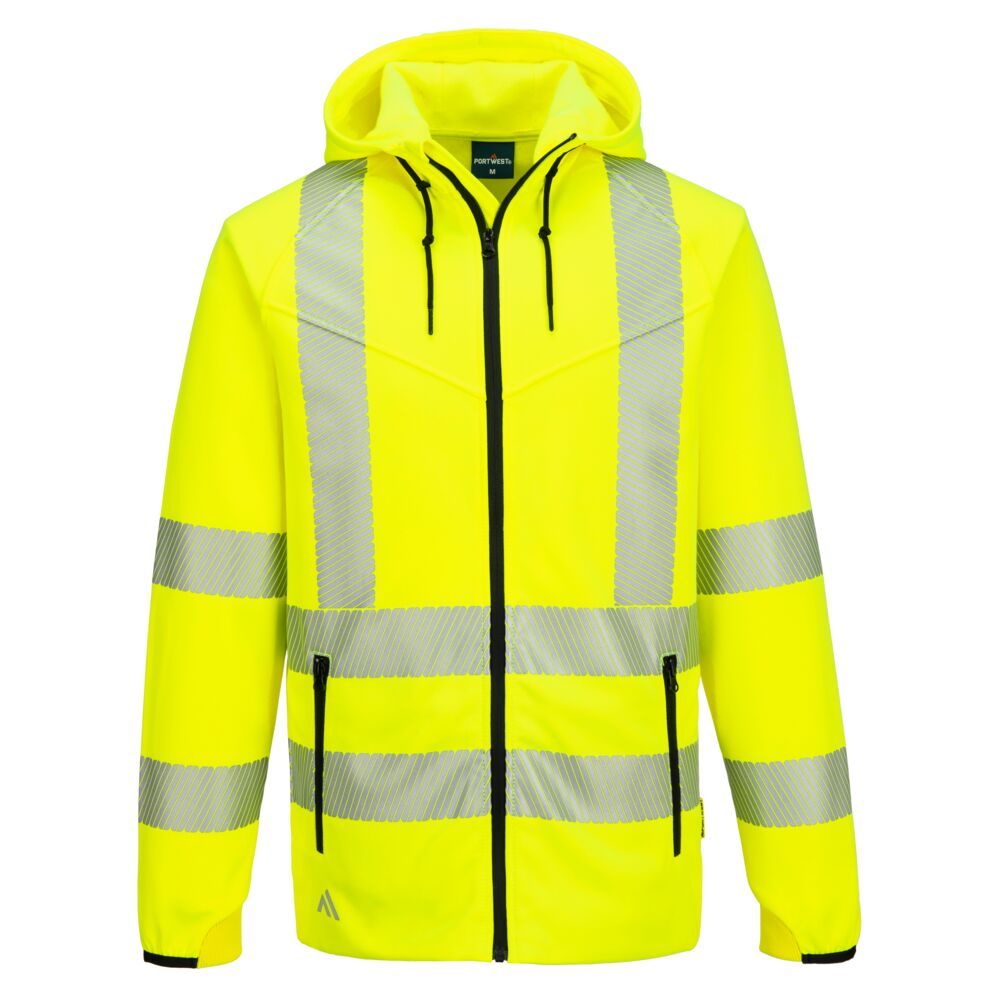 KX3 Sport Hi-Vis Zipped Hoodie , 4XL, R, Yellow