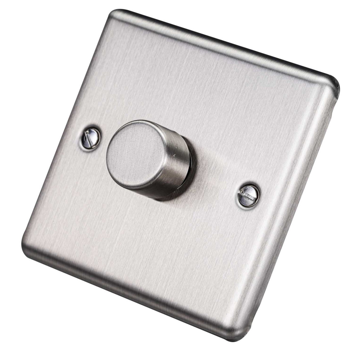 Eurolite 400W 1 Gang 2 Way Dimmer Switch Satin Stainless Steel