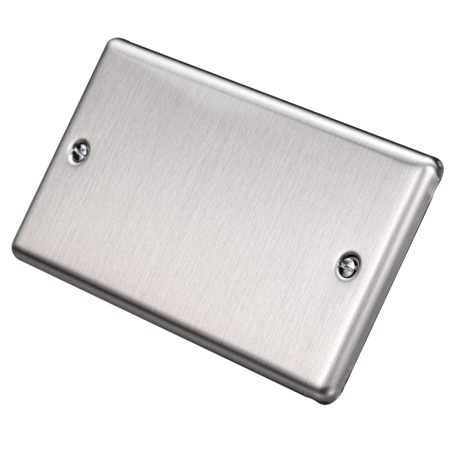 Eurolite 2 Gang Blank Plate Satin Stainless Steel