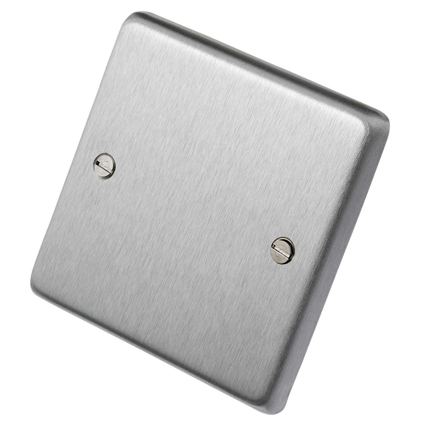 Eurolite 1 Gang Blank Plate Polished Stainless Steel