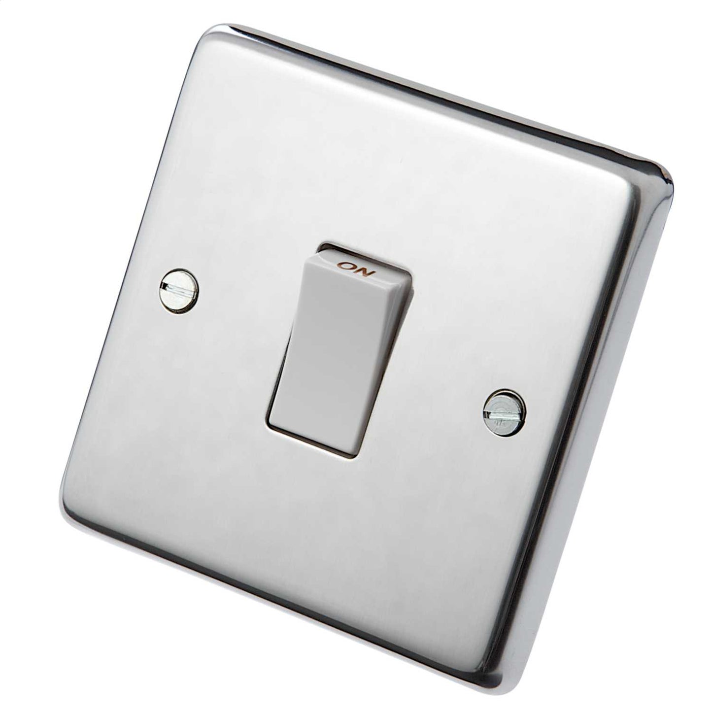 Eurolite 20A DP Switch White Insert Polished Stainless Steel