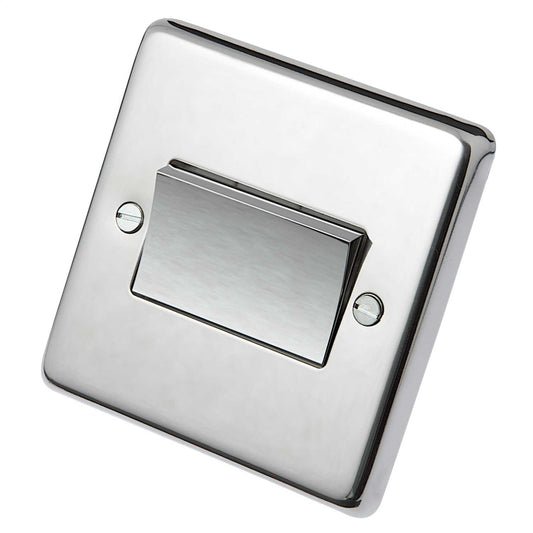 Eurolite 10A Triple Pole Fan Isolator Polished Stainless Steel
