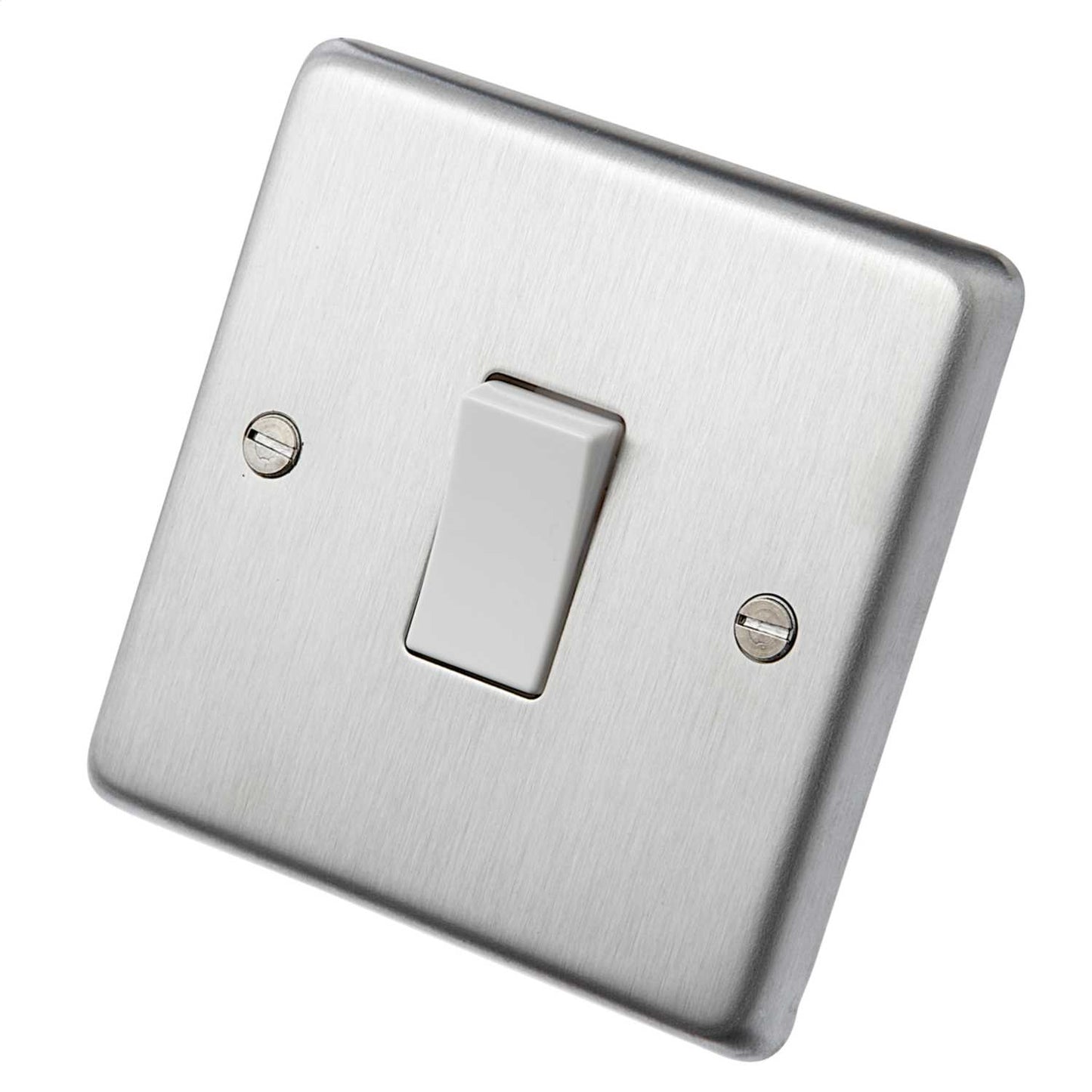 Eurolite 20A DP Switch White Insert Satin Stainless Steel
